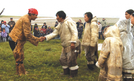 Scene from Inuit Cree Reconciliation