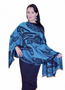 Dorothy Grant killer whale shawl